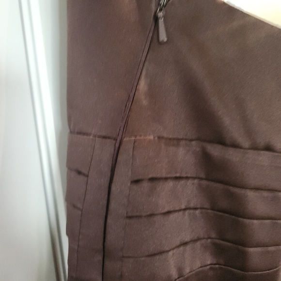 Brown Bridesmaid Formal 50's Style A-Line Halter Dress - Picture 6 of 12